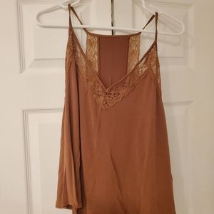 American Eagle Brown Tan Lace Tank Top